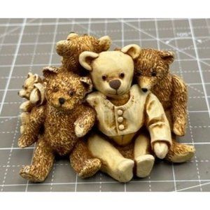 S. I. A. B. Reversible Resin English Bears Trinket Secret Box